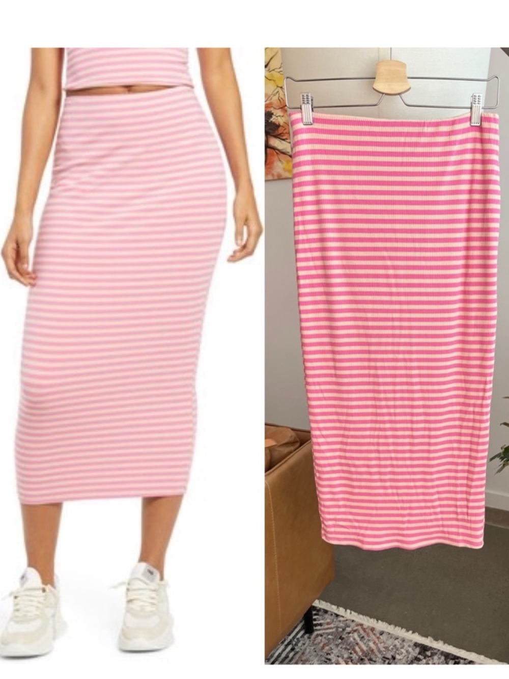NWT AFRM Torino Midi Skirt